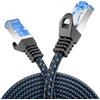 deleyCON 1m Patch CAT 8 (40 Gbit/s, 2000 MHz) Gigabit Rete Ethernet RJ45 S/FTP POE CAT8 LAN per PS5 Router Modem TV Switch Laptop - Nero