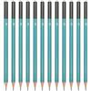 PATIKIL 5H Matite Da Disegno Per Schizzi, 12PCS Matite Per Disegno Artistico Grafite Legno Pre-affilate Per Disegno Schizzi Artisti, Esagonali, Ricarica Nera, Asta Verde/Nera