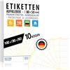 ELES VIDA Etichette adesive e stampabili 80 x 50 mm - 10 fogli - 100 etichette - Distintivi rimovibili senza residui, MADE IN GERMANY