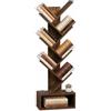 VOUNOT® Libreria ad Albero a 6 Ripiani 38x19x113cm, Marrone Rustico | Porta Libri, Riviste e CD, Libreria Verticale Salvaspazio, Antiribaltamento, per Soggiorno, Camera da Letto e Ufficio