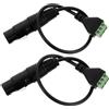 4Pcs Xlr 3 Pin Female to Screw Terminal Audio Mic Cable for Studio