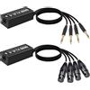 No 1 Coppia di Cavi di Rete Estensibili XLR A RJ45 A 4 Canali, Compatibili con3013