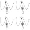 4Pcs Wear Resistant Metal Jingle Strap for Drum Set Live Performance Use