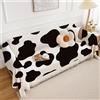 FANSU Telo Copridivano 1 2 3 4 Posti, Nero Bianco Copriletto Matrimoniale Multiuso Copritutto Coperta Copridivano Antiscivolo Reversibile Coperta Decorativa per Divano (180 * 200cm,Latte)