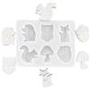 FIRZOM Stampi in Silicone per Gesso Set da 6 Forme Animali & Funghi, Antiaderenti, Flessibili e Atossici per Resina, Candele, Gesso e Idee Creative