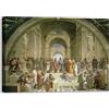 LuxHomeDecor Raffaello Sanzio, Scuola di Atene, Quadro su tela con Telaio in Legno Stampa con texture e pennellate effetto dipinto - 100x75 cm
