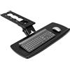AX WABER Supporto per tastiera da scrivania con cassetto portaoggetti, regolabile in altezza, inclinabile e ruotabile a 360°, supporto ergonomico per tastiera e mouse da scrivania, nero AX02WB01