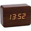 Generic Sveglia digitale in legno, orologio a LED in legno, display digitale da | comodino, livelli sonori regolabili, per comodino e scrivania