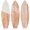 KMQRDZi 3 pezzi di decorazioni extra grandi in stile tavola da surf, 80 x 25 cm, decorazione murale in legno in stile tavola da surf, decorazione murale per uso esterno, arte murale per camera da letto