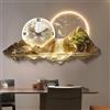 Generic Sculture da parete 3D, decorazione artistica con orologio e luce a LED, quadro da parete panoramico moderno per soggiorno, ufficio, hotel, decorazione