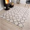 TAPISO Versay Fringes Tappeto Soggiorno Frange Pelo Lungo Shaggy Degign Moderno Motivo Geometrico Etnico tonalità Crema Salotto Sala Camera Scendiletto Cameretta Oeko-Tex 200 x 300 cm