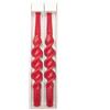 SWEEPING Candele Rosse Lunghe finitura opaca Tortiglione per candelabro,Natale,Altezza 35 cm, 4 pezzi