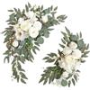 Generic Fiori per arco nuziale Fiori flessibili Ghirlande verdi | Finto arco floreale Swag Set per cerimonia nuziale ricevimento doccia giardino parete porta commemorativa sfondo centrotavola