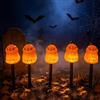 YZYOE 5 pacchetti Solare alimentato zucca testa terra luce, LED Halloween all'aperto atmosfera decorazione lampada, Cute zucca testa cortile paesaggio luce.