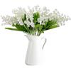 CoolCrafts 20 Pezzi Fiori di Mughetto Artificiali Bianchi Fiori di Plastica per Decorazione Casa, Matrimoni, Feste, Tavolo