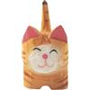 VARACL Statuetta di gatto in legno intagliata a mano, mini statua di gatto da scrivania, scultura rustica in legno a forma di animale da collezione, decorazione per soggiorno, camera da letto, casa