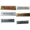 BLUSUPERSHOP TARGA citofono 2 righi, 1,5x5,5 cm spesso 1mm circa PLASTICA. scegli colori INCISIONE COMPRESA stampatello FUORIPORTA imitazione targhetta ottone 1 portachiavi corni (2 righi)