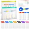 SparkleJoy Dosatore Polvere, Sacchetti PEVA Conservazione Proteine | 14 piccoli & 2 grandi sacchetti, 4 tubi, misurino, 40 etichette. Ermetici, viaggio, palestra, creatina