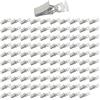 NIYATA 100 mollette per tende, flessibili in metallo, per binari, ganci per tende, per tende, per tende, per finestre, porte, roulotte