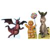 Star Cutouts SC4740 Shrek Shelf Top Pack - Gingy, Donkey & Dragon sagome in cartone da 28 cm | Decorazioni ufficiali DreamWorks per feste e stanze