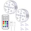Longlasting Luce a lunga durata, luce subacquea sommergibile LED luci USB ricaricabile lampada da piscina telecomando Spa vasca idromassaggio luce luci piscina per vaso bagno acquario matrimonio Natale