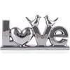 LCCCK Statua con segno d'amore e statuette di uccelli dorati, moderna decorazione per la casa con Knick Knack, statua di uccello in ceramica per mensola galleggiante, tavolino da caffè, libreria