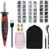 LetCart Bedazzler - Kit applicatore Hotfix con USB, 4 punte in rame, supporto, 3 scatole di strass, vassoio nero, pennello, pinzette e custodia, set di strass Hotfix portatile per abito