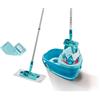 Leifheit Set Scopa Lavapavimenti CLEAN TWIST M Ergo, Strizzatura Rotante | Secchio 6 l con stop umidità, manico telescopico 110-140 cm, panno micro duo e duster static per pavimenti duri