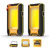 WARSUN 2 luci da lavoro a LED ricaricabili magnetiche, COB portatili, 40 W, 1500 lumen, gancio in metallo, 3 modalità di illuminazione, illuminazione da cantiere per riparazioni auto, campeggio