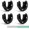 DIYCUT 4 Pezzi Flangiata Staffa per Bastone Tenda 25 mm, Supporto Bastone Tenda | Supporto Asta Armadio, Acciaio Inossidabile, con Viti e Tubi di Espansione, per Armadios, Cabina Armadio e Bagno