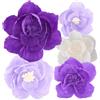 SUNNYCLUE 5 pz. Fiori di Carta Crespa Fiori di Carta Viola Grandi Pompon Artificiali in Tessuto Decorazioni Floreali 3D Fatte A Mano per Matrimoni Compleanni Feste di Laurea Centrotavola.