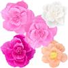 SUNNYCLUE 5 pz. Fiori di Carta Rosa Fiori di Carta Velina Fiori Artificiali In Carta Crespa Grandi Pompon In Tessuto Decorazioni Floreali 3D Da Parete per Matrimoni Compleanni Feste Centrotavola Decor