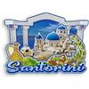 Quwsne Magnete da frigorifero Santorini Grecia magnete da frigorifero souvenir da viaggio città regali turistici 3D classici punti di riferimento artigianali fatti a mano decorazione della casa -1707