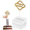 SIENON Il set di accessori per torte contiene 1 scatola trasparente per alimenti a contatto con alimenti, 20 sacchetti per decorazioni per torte di compleanno, salvadanaio per estrarre le torte