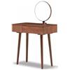 MIROOOO Vanity Desk Scrivania per il Trucco Toeletta in legno massello con specchio for il trucco Scatola portaoggetti curva Tavolo da trucco for camera da letto con cassetti Scrivania da ufficio Postazione T