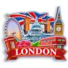Quwsne Calamita da frigorifero Londra Regno Unito, souvenir da viaggio in città, regali turistici 3D classici punti di riferimento fatti a mano, decorazione per la casa -1438