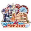 Quwsne Calamita da frigorifero Boston USA America magnete da frigorifero souvenir da viaggio città regali turistici 3D classici punti di riferimento artigianali fatti a mano decorazione della casa