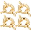 Beebeecraft 1 Scatola 10 Pezzi Chiusura A Molla per Collana in Oro Placcato Oro 14K Autentico Collegamento per Gioielli Ciondoli con Anelli di Chiusura A Grilletto Rotonda Risultati per La