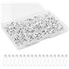 Leikedun 250 spille di sicurezza piccole, 19 mm, mini spilla da balia | Spille di sicurezza con custodia per abbigliamento, cucito, creazione di gioielli, fai da te, trapuntatura (bianco)