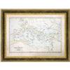 ConKrea Poster e Stampa con Cornice Classica - Antica Mappa Impero Romano - Roma - ETA' Apostolica (455) - 50x70cm - Classica Oro a Foglia e Verde