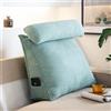 PIURUF Schienale da lettura 3 in 1 per divano, con supporto per il collo staccabile, cuscino triangolare per leggere, giocare o guardare la TV, con tasca (blu lago, M, 45 x 45 x 20 cm)