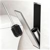 Generic Porta scopino da incasso in acciaio inox 304 con coperchio a scatto one-touch, chiusura elastica, design invisibile a parete, facile da pulire, per rinnovare il bagno