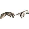 Haute Collage Set di 2 grandi Mani The Miraculous Touch The Creation of Adam Michelangelo Ispirato Scultura