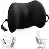 Quimbyrich Cuscino lombare in memory foam, 39 x 30 x 12 cm, ergonomico, per auto | Rivestimento in rete traspirante, rimovibile, lavabile, indeformabile, antiscivolo, allevia le vertebre lombari per tutti i