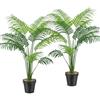 NeXcellere Confezione da 2 piante artificiali realistiche per esterni/interni con vaso, piante finte alte per decorazione della stanza, grandi piante finte per esterni, palme per accessori da giardino