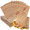 Novocloud 150 Pezzi Carta Alimentare, 15x15cm Sacchetti per Hamburger Sacchetti per Snack Anti Grasso Sacchetti Carta Per Hamburger per Panini Snack Fritte