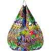 Highdi Graffiti Pouf Poltrona Sacco, Bambini e Adulti Beanbag Fodera per Sacco di Fagioli per Decorazione della Soggiorno Camera Giardino Salotto Balcone Senza Ripieno (Verde,100 * 120cm)