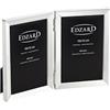 EDZARD Cornice doppia Livorno verticale (2 foto 10x15 cm) placcata argento | Cornice placcata argento per 2 foto 10x15 cm, antiossidante, verticale affiancate, portafoto