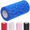 Glarks 1 Pz 15CM x 50Yards (150FT) Glitter Tulle Rolls, Royal Blue Sparkling Spool Nastro Paillette Netting Tessuto per DIY Tutu Gonna Matrimonio Compleanno Baby Shower