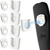 Snugory Supporto Magnetico per Telecomando da Parete 4 Pezzi Bianco 59 caratteri | Installazione adesiva su superfici lisce con design a fessura per tenere gli accessori ordinati e liberare spazio
